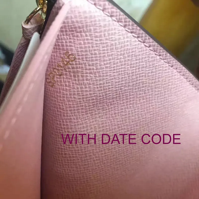 41938 Boîte originale entière Nouveau style en cuir réel Code multicolore Code de portefeuille court portefeuille Femme Femme Classic Zipper Pocket Vict2370