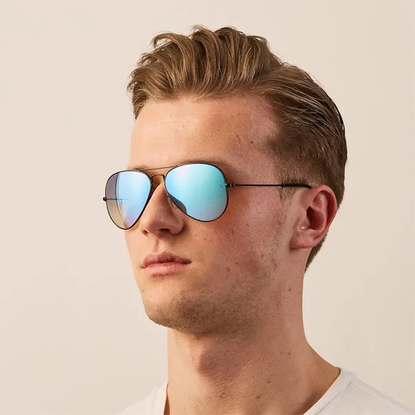 Neue Markendesign -Gradient Flash Mirror Aviation Sonnenbrille Männer Mode Männlich UV400 Mirror Sonnenbrille Reise Fischerei Oculos Gafas de 306p