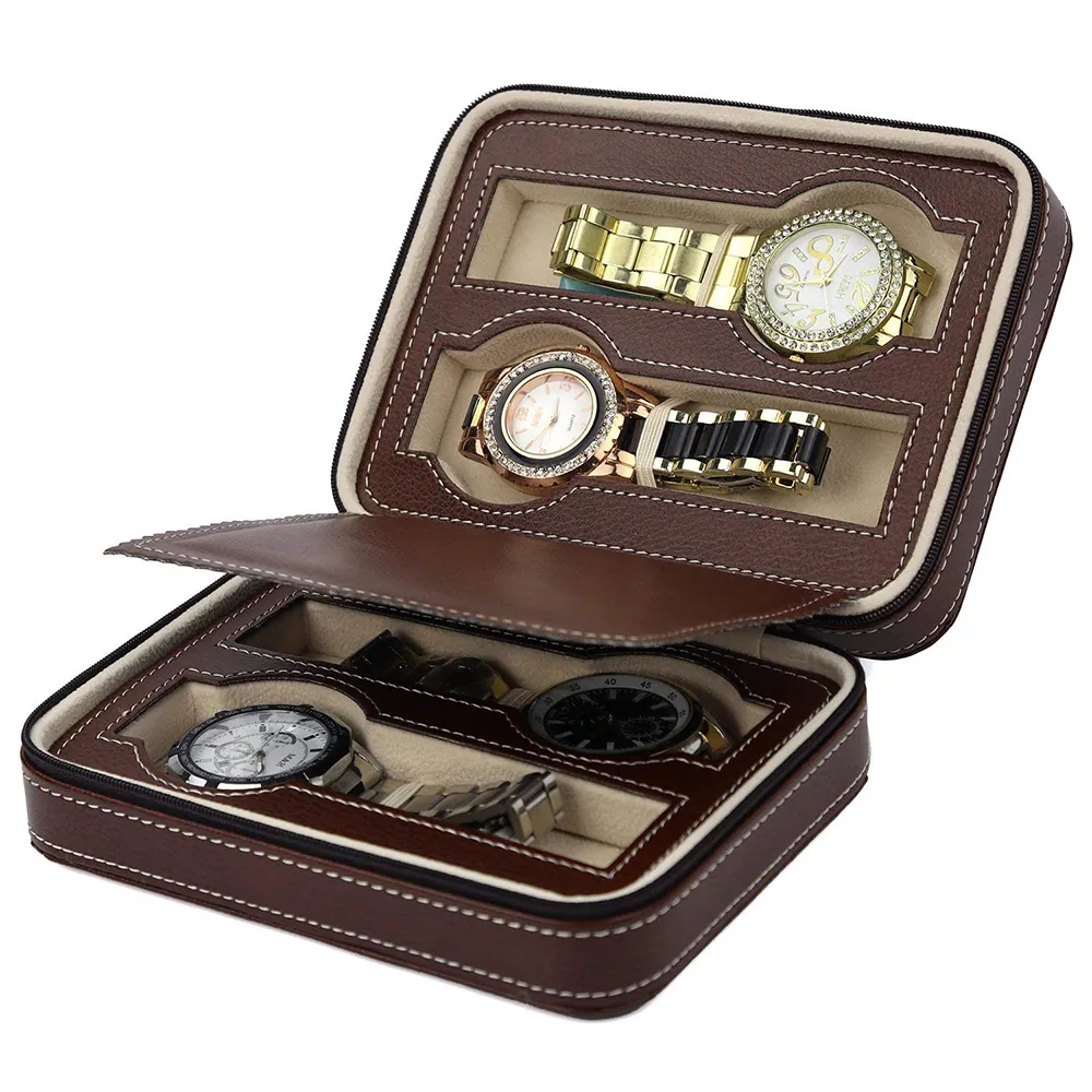 PETURA PU PORTABILE 2 4 8 slot orologio orologio orologi porta organizzatore di orologi squisita e resistente all'amante D35 SH12802599