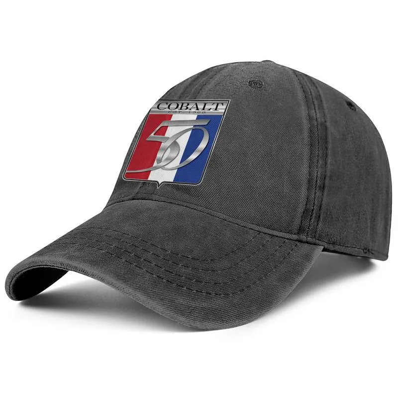 Cobalt Boats America Flag Gorra de béisbol de mezclilla unisex, sombreros únicos y personalizados, logotipo de cobalto, logotipo negro horizontal, pecho rosa dorado 1166777