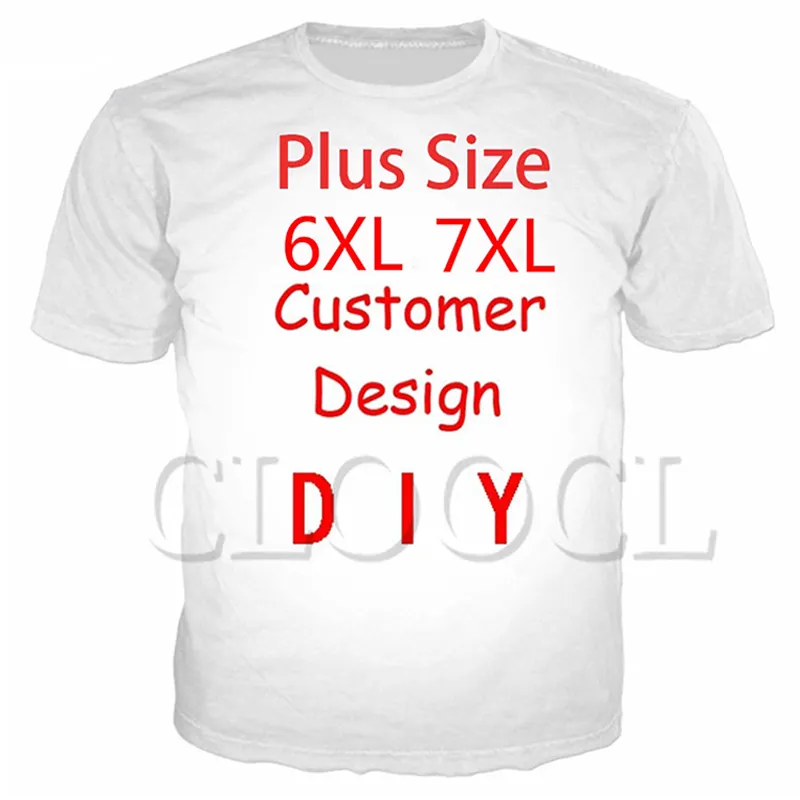 CLOOCL DIY Aanpassen Persoonlijkheid Ontwerp Tees 3D Print Eigen Afbeelding Foto Ster Anime Casual Plus Size T-shirts