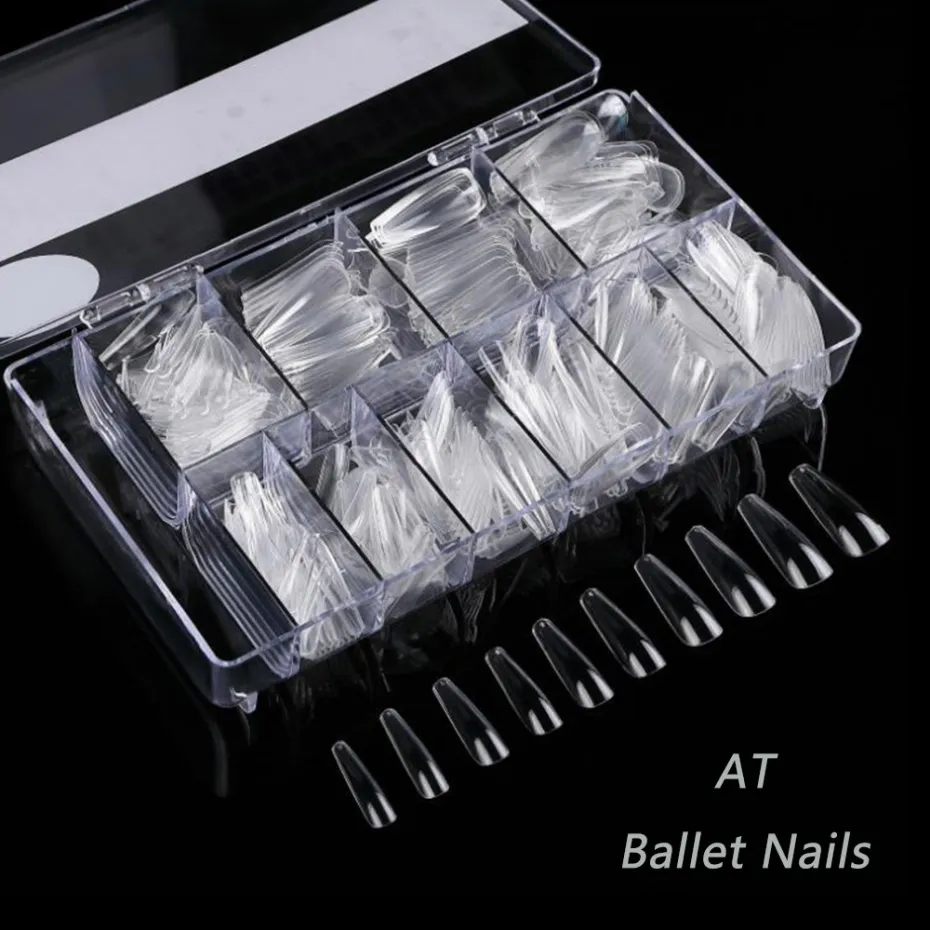 500 pezzi False Ulgoni Clear Natural Artificial Fuce Tip Nails Art Pratica Design Design UV Gel Manicure Strumenti CH16257661447