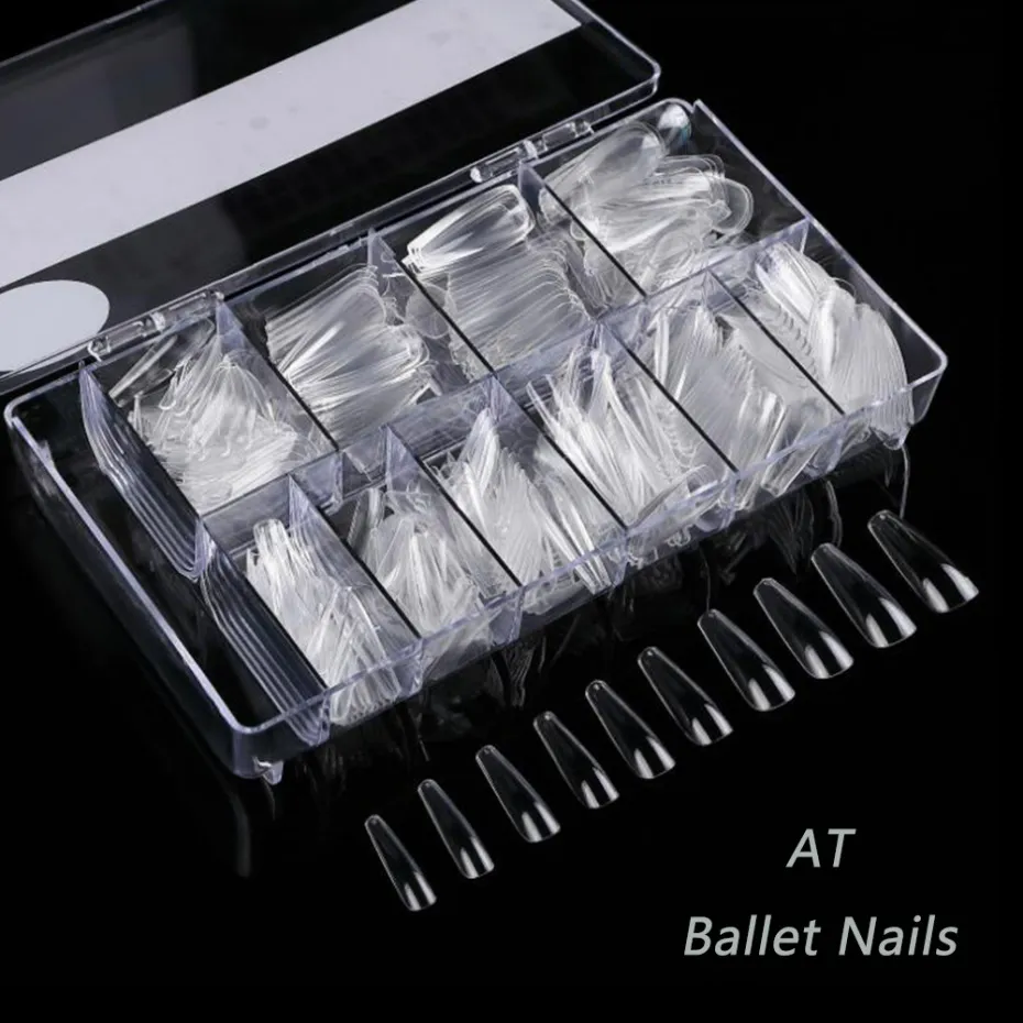 500 pz punte unghie finte trasparenti naturali artificiali punte finte unghie pratica artistica design display gel UV strumenti manicure CH16256425987