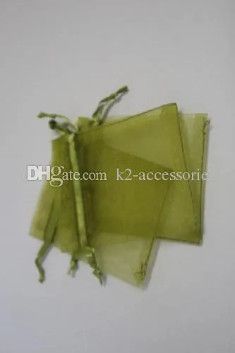 Olive Green Green Drawess Organza Geschenkverpackungstaschen 7x9cm 9x12cm 10x15cm Hochzeitsfeier Weihnachten Geschenktüten DIY Schmuck M181P