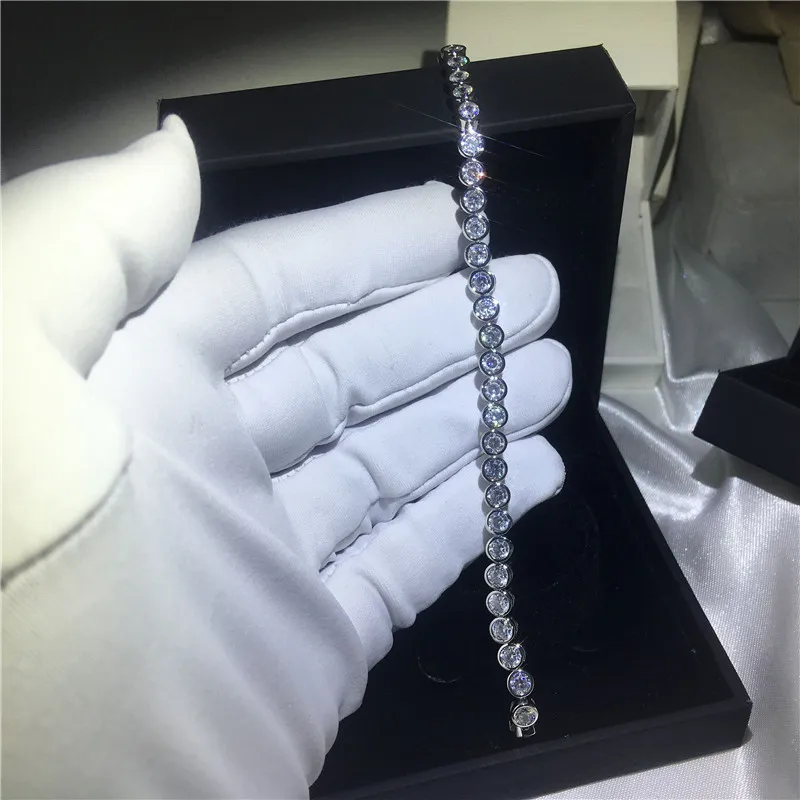 choucong Handmade Female White Gold Filled bracelets 5A Zircon cz Silver Colors bracelet for women Fashion Jewerly2371