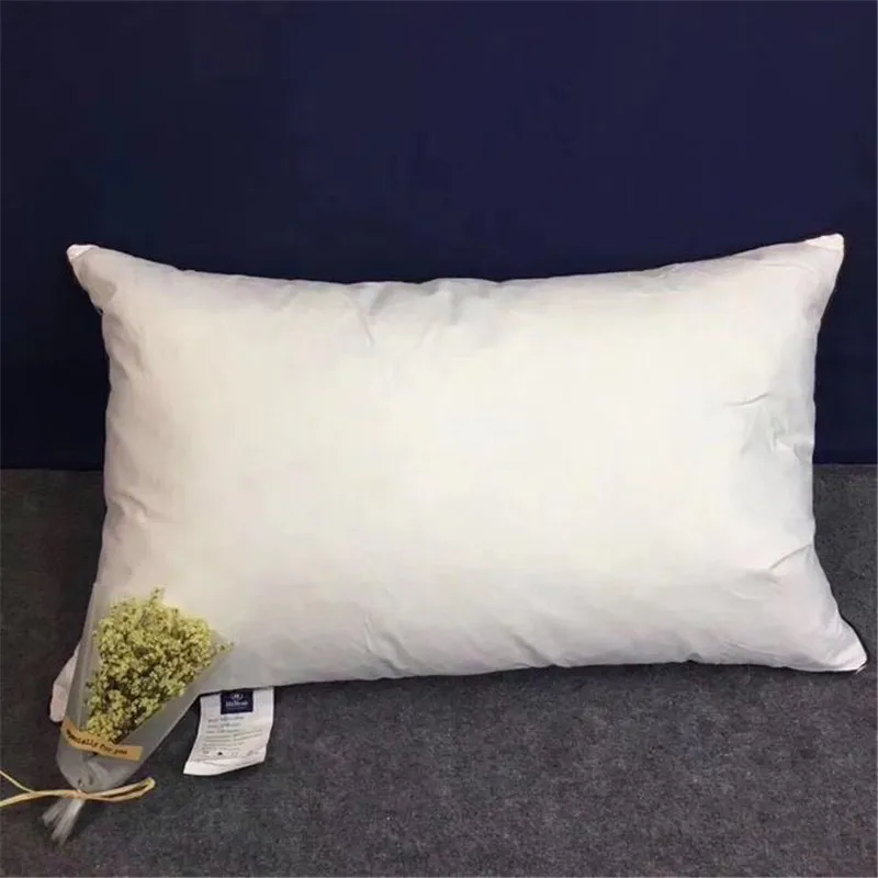 WarmsLeving 100% White Goose Down Feather Pillow Cotton Cover Five Star El Pillow Adult Single T2006032731