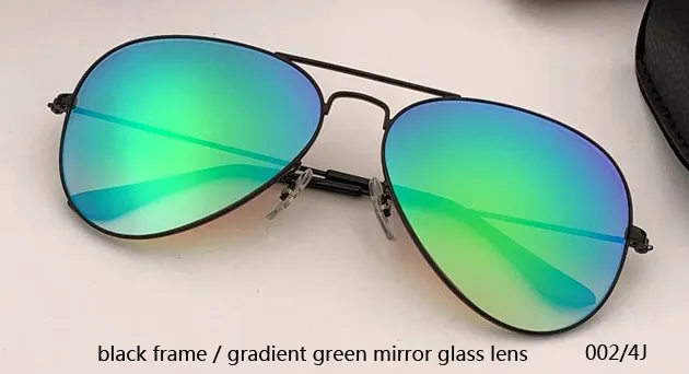 Neue Markendesign -Gradient Flash Mirror Aviation Sonnenbrille Männer Mode Männlich UV400 Mirror Sonnenbrille Reise Fischerei Oculos Gafas de 306p