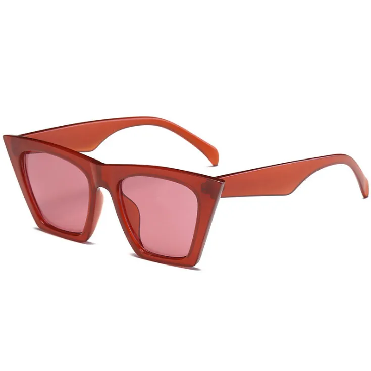 Modebrand weibliche Designerin Sonnenbrille HD Cat Eye Gläser Rahmen Sonnenbrillen Modeatmosphäre High-End-Top-Brille zum Senden von Boxe272Q