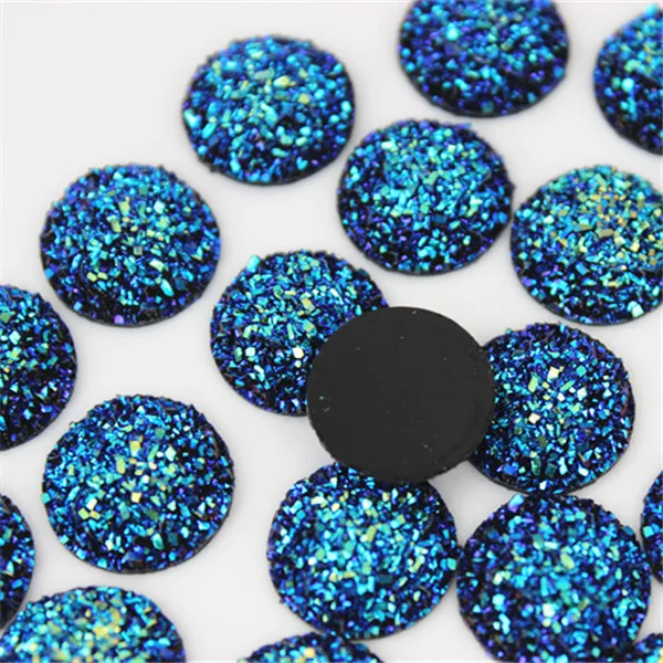 Micui 100 stcs 16 mm Crystal AB Flatback Round Rhinestone Cabochon Gems Flat Back Resin Rhinestone voor DIY Decoration ZZ1883368