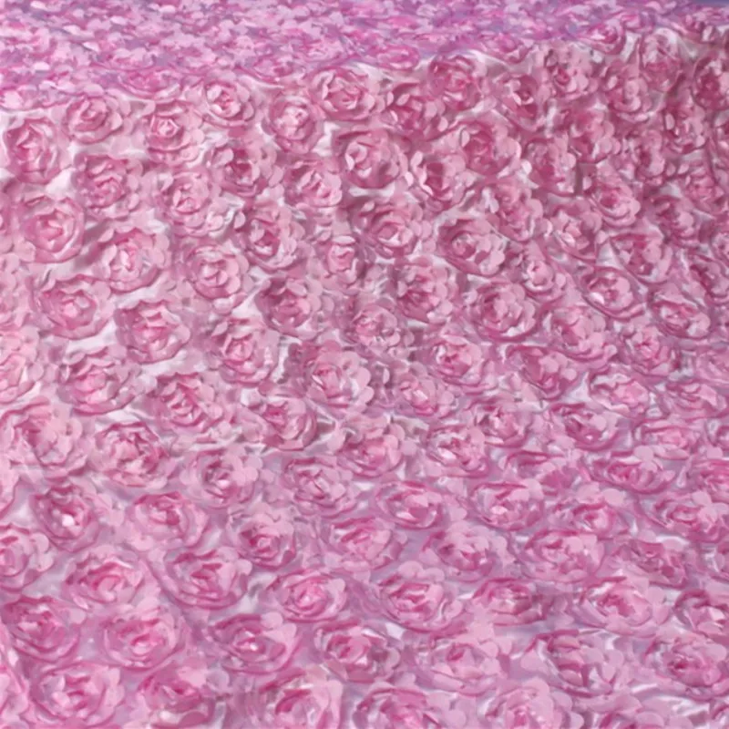 tapis rose Nuevo 3 5 6 m Longitud Tela satinada 3D Flor de rosa Pasillo Corredor Matrimonio Alfombra Cortina Fiesta de bodas Telón de fondo Decoración 1292 g