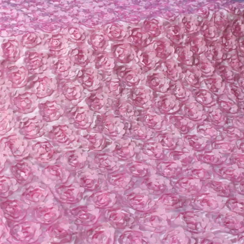 tapis rose Nuovo 3 5 6 m Lunghezza tessuto in raso 3D Rose Flower Aisle Runner Matrimonio Tappeto Tenda Festa di nozze Sfondo Decorazione1214y