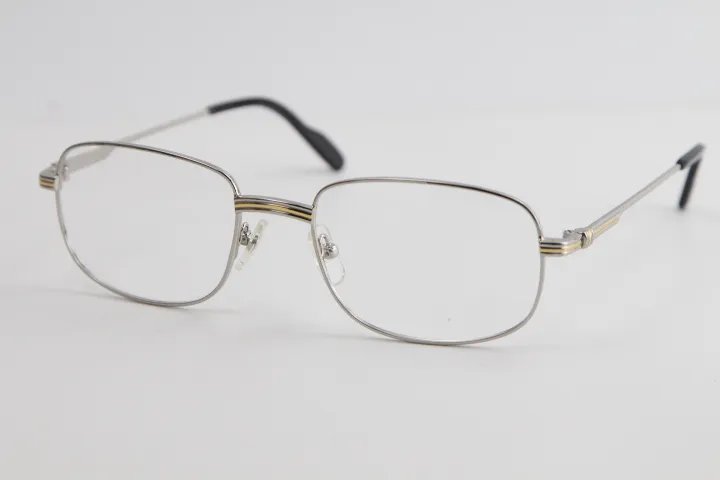 Lunettes optiques dorées de haute qualité pour hommes et femmes, grandes lunettes carrées, Design, modèle classique, avec boîte 1947