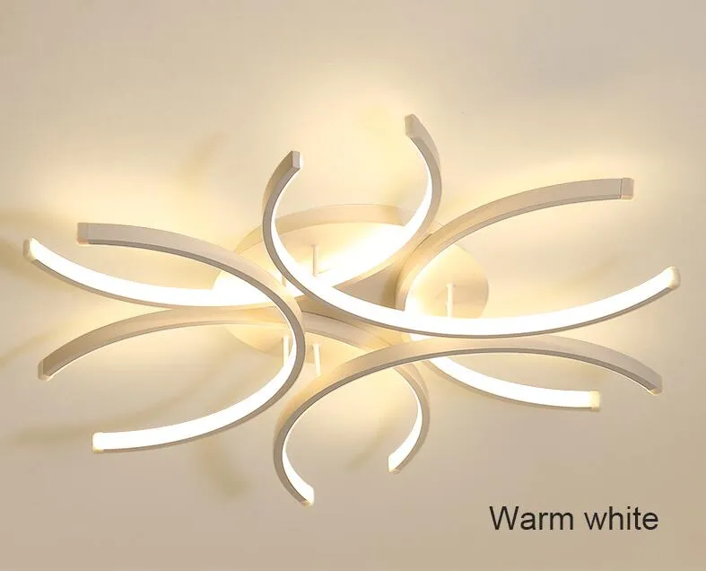 Современные светодиодные потолочные светильники 3C с алюминиевой волной белого цвета для поверхностного монтажа Luster Avize Lighting 110 В-220 В для спальни гостиной 265A