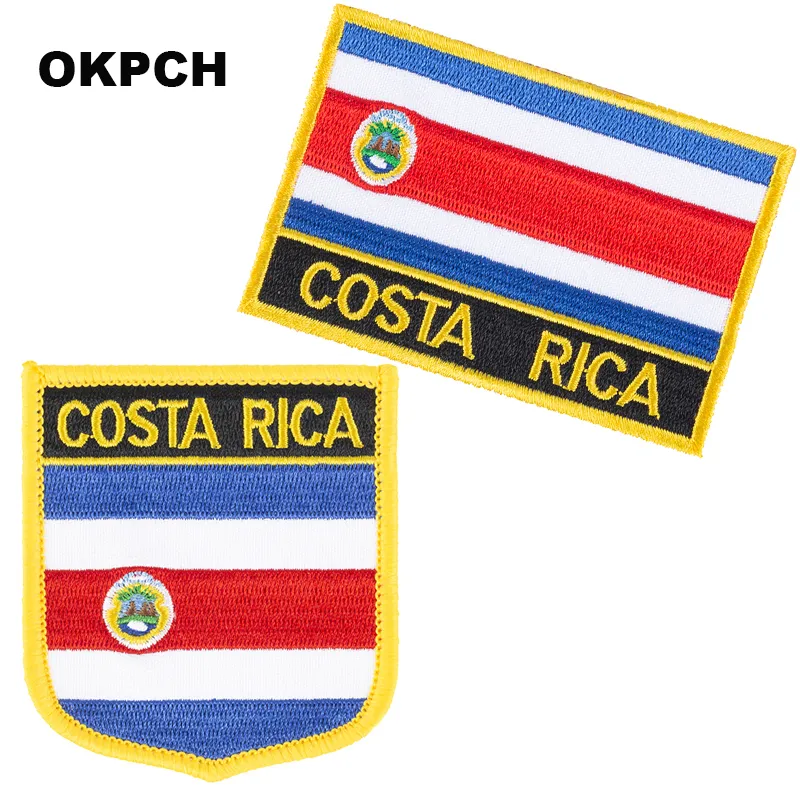 Colombie broderie fer sur drapeau patchs drapeau National Patch pour vêtements bricolage décoration PT0066-2