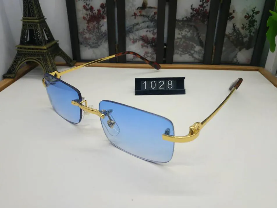 Occhiali da sole Attituri di moda donne in lega d'oro in lega d'argento in lega di temoli da sole Nuovi occhiali da uomo piatti con lunettes259j259j