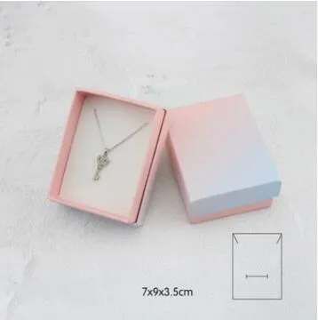 NUOVO INS Fashion Pink Blue Gradient Gioielli Packing Box Collace Bracciale Ricevuto Regali di imballaggio multiuso WL665305Q