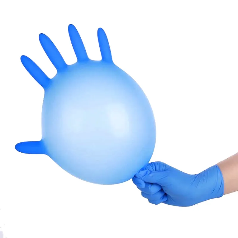 100ペア24 12 5デッパス可能なゴム手袋青い手袋ニトリルラテックス薄い皮膚ラテックス家庭用クリーニングサプリM236E