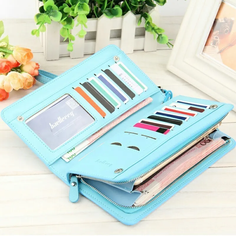 Baellerry Zipper Long Women Wallet Phone Clutch Purse Coin Female Bag For Baellery Carteras Kashelek Portomonee Cuzdan Billetera Y327O