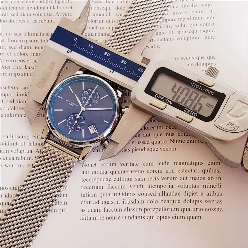 すべての機能作業高級クォーツウォッチボスメカニカル自動ステンレス鋼ビジネススポーツポピュラー腕時計BANG WATHE258T