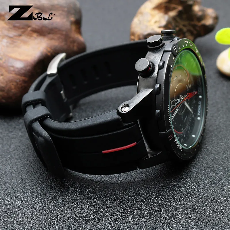 Bracelet de montre en caoutchouc de Silicone pour bracelet de montre timex T2N720 T2N721 TW2T76300 bracelet bracelet étanche interface convexe 16mm T221K