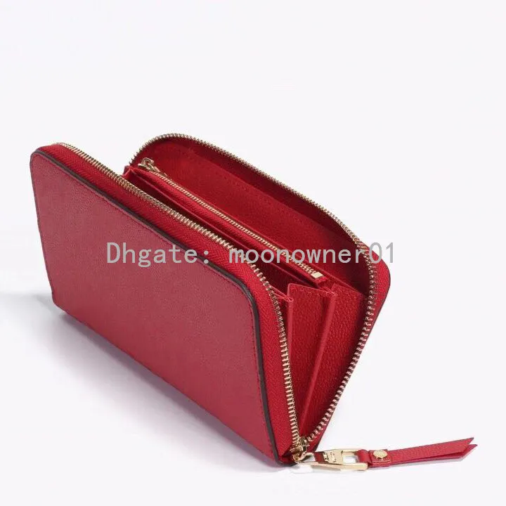 Billetera de diseñador de cuero original de alta calidad para mujeres cuero de cuero largo bolso bolso bolsillo de bolsillo de bolsillo de bolsillo de bolsillo de bolsillo diseñador292a