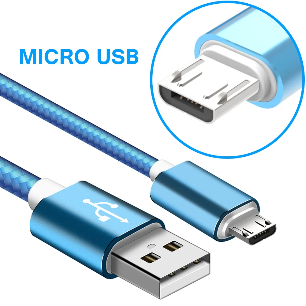 Fast Lading USB-Kabel Micro-USB-Kabel Android-Mobiltelefondaten Sync-Ladekabel für Samsung A7 S7 für Xiaomi 1m / 2m / 3m Kordel Typ-C