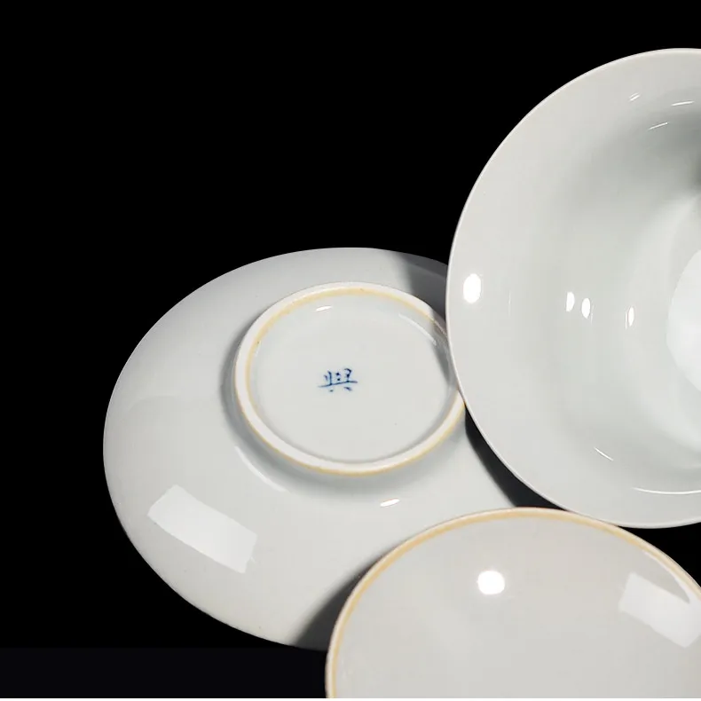 Copertura da tè in porcellana blu e bianco retrò dipinto a mano Jingdezhen ciotola da tè sanai ceramica antica teacup214e