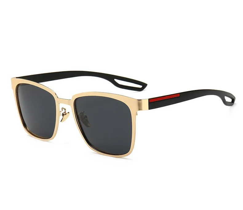 Lunettes de soleil polarisées de conception de marque de haute qualité hommes femmes lunettes de soleil haute définition miroir de grenouille anti-UV lunettes de conduite avec étuis284L