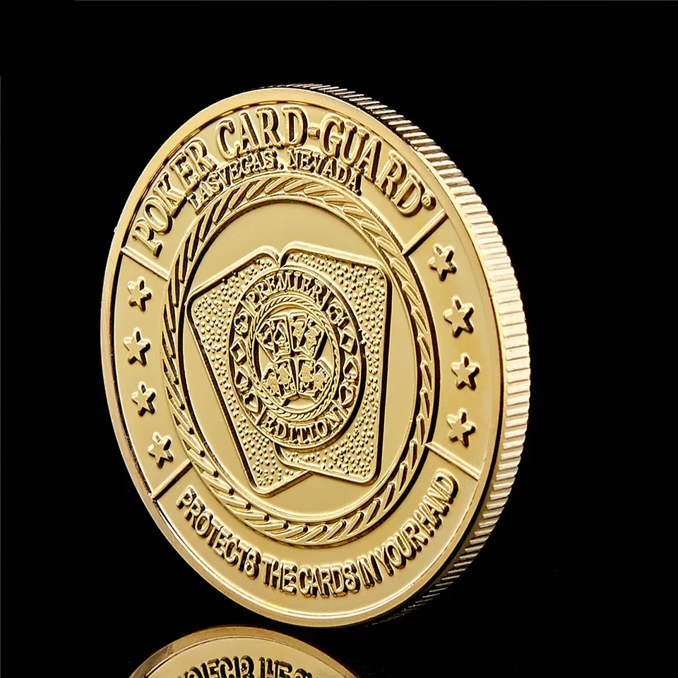 Metal Craft Pot Card Card Card Guard Guard Protecteur Cartes Souvenir Chips de poker Coin Wcapsule7989176