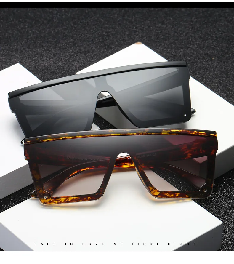 النظارات الشمسية العصرية العصرية الفاخرة النظارات الشمسية مسطحة أعلى مصمم للنساء للنساء الأزياء خمر Sunglass Oculos de Sol231e