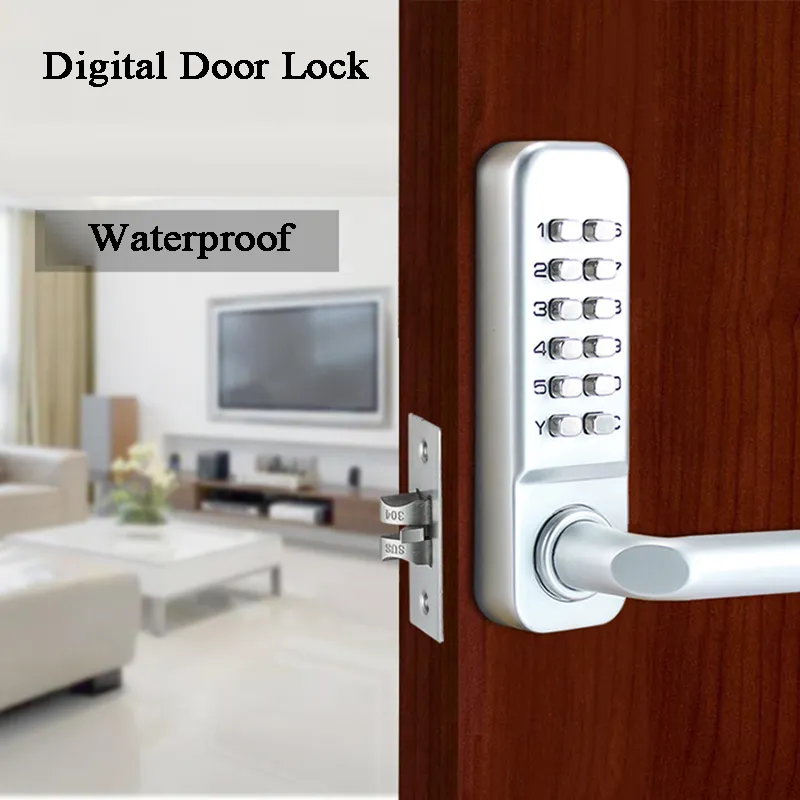 Long Handled Digital Digital Lock Lock Lock passwordekeycode HomeGardenyard Wooden Iron Door Lock Bate Opener Y20047909047