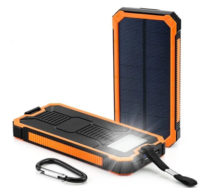 Solar Power Bank 20000mAh Pannello solare Caricabatterie telefono Banche di energia solare IPhone Samsung3036770