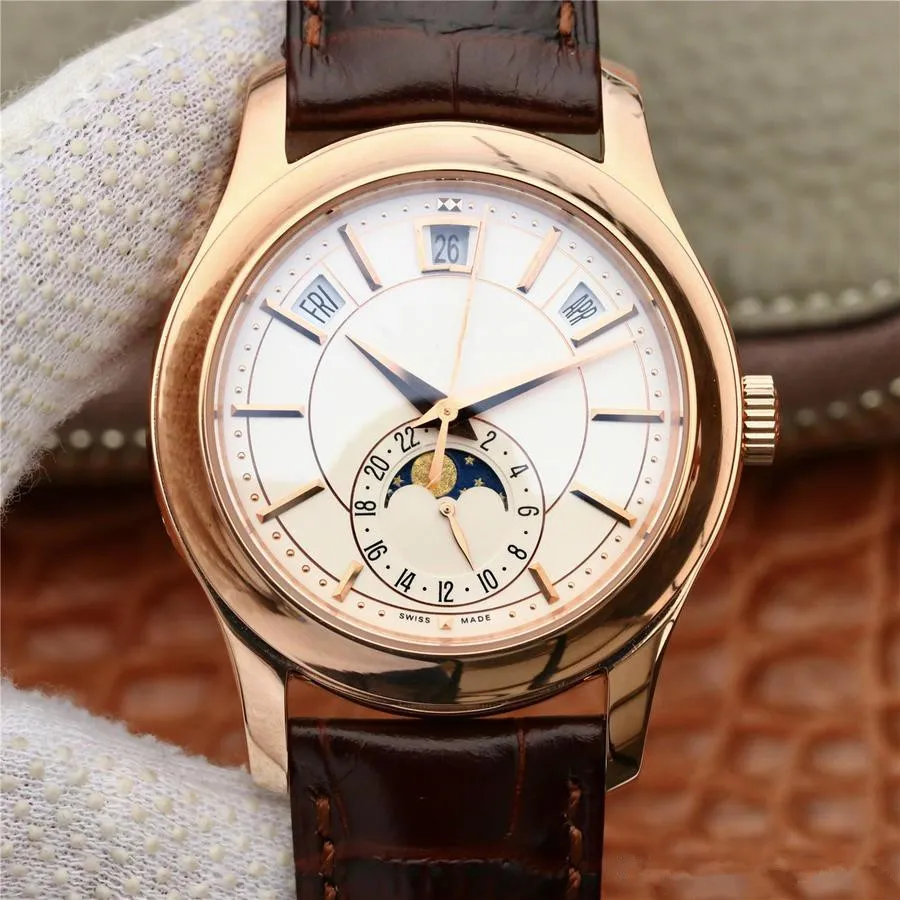 AKM Luxury Mens Watches Multi-Function Timing 5205 Luxury Watch 40mm Cal 324s Importerade djupa vattentäta Montres de Luxe286R