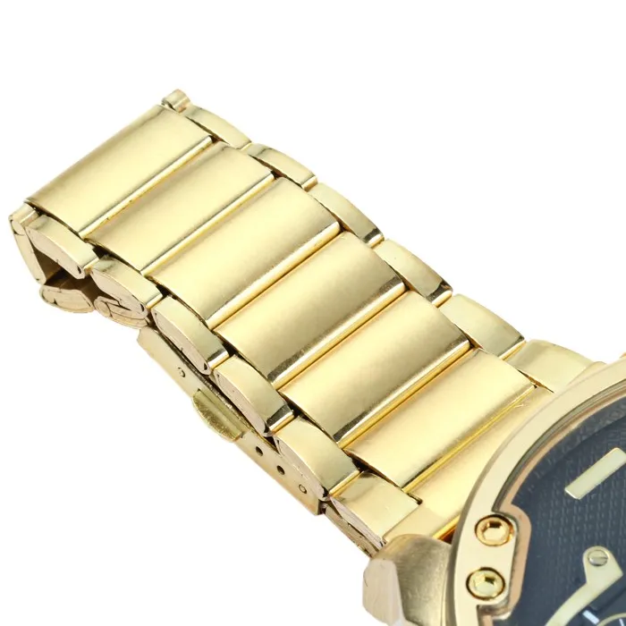 Uhr Männer Wasserdichte Sonia Amarilla Dual Time Display Quarz Armbanduhr mit Edelstahl Band Quarz Armbanduhren270v