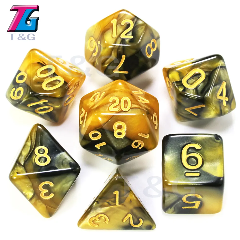 Set di dadi a i D4D20 Dungeons e Dargon RPG MTG Gioco da tavolo 7 pezzi Set7260845