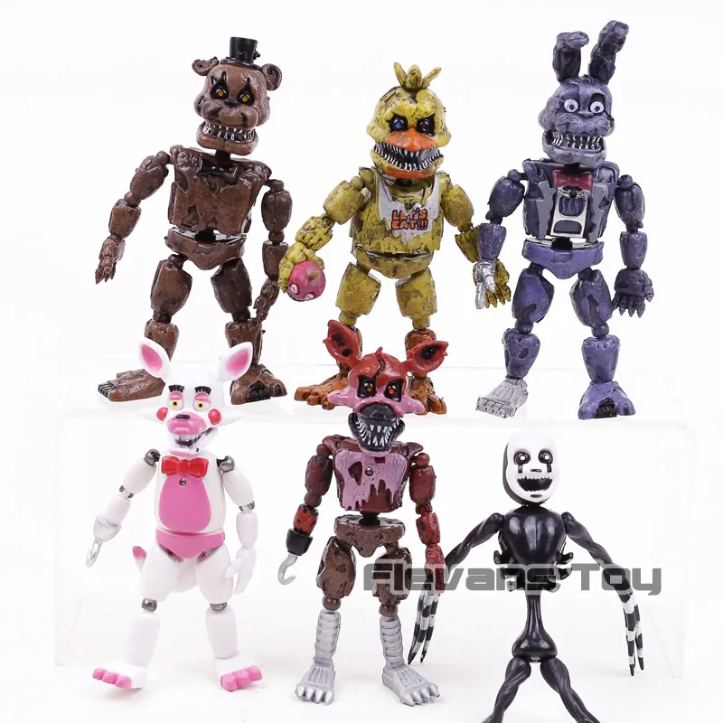 Fnaf Cinq Nuits À Freddy039s Cauchemar Freddy Chica Bonnie Funtime Foxy Pvc Figurines Jouets set C190415012636437