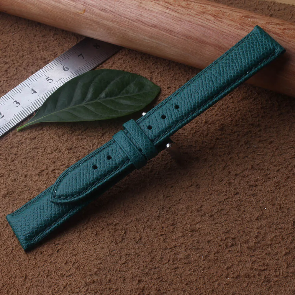Modèle de lézard vert bracelets de montre en cuir véritable bracelet de ceinture bracelet de montre fermoir en argent boucle bracelet de montre 14mm 16mm 18mm 20mm new309e