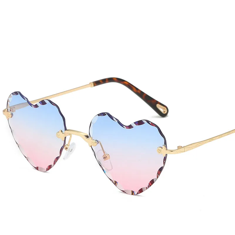Стиль Love Learless Cut Hearts Солнцезащитные очки в форме сердца солнцезащитные очки женские кроссоверы сетки сетчатые бокал