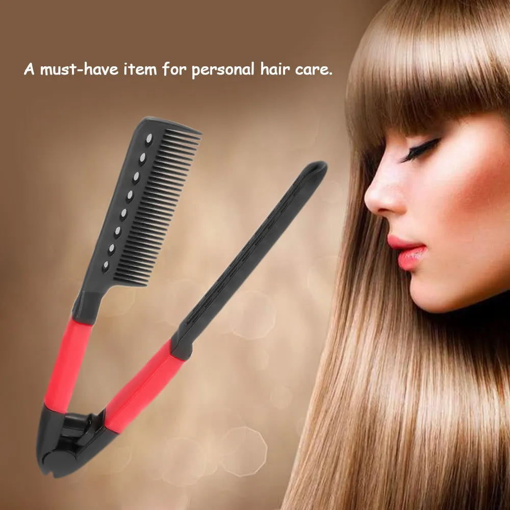 Hårrätare Cam Pelo Alisador Peine Brush V Form Folding Salon Frisör Styling Tool Hair Care Tools W3256260B8176551