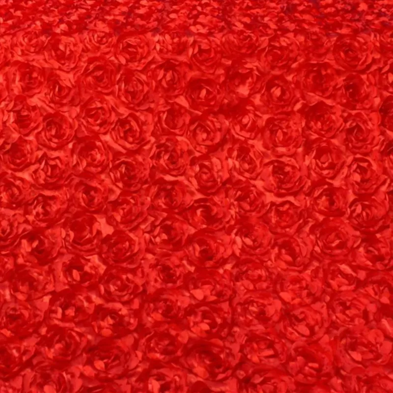 tapis rose Nuovo 3 5 6 m Lunghezza tessuto in raso 3D Rose Flower Aisle Runner Matrimonio Tappeto Tenda Festa di nozze Sfondo Decorazione1214y