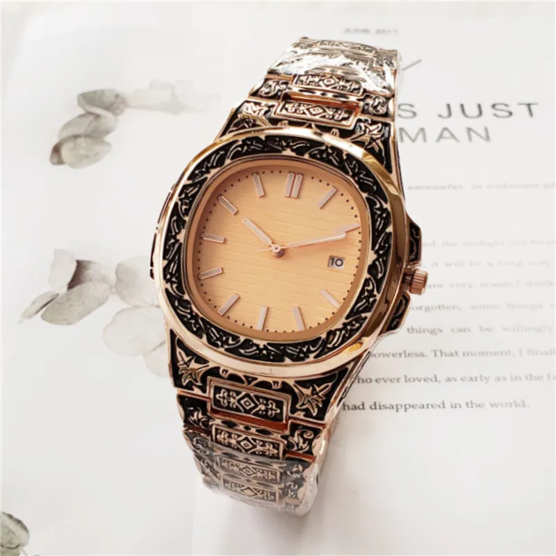 2021 Watches Promotion Explosion Models Quartz Watch Carved Shell Square Wristwatch 207W