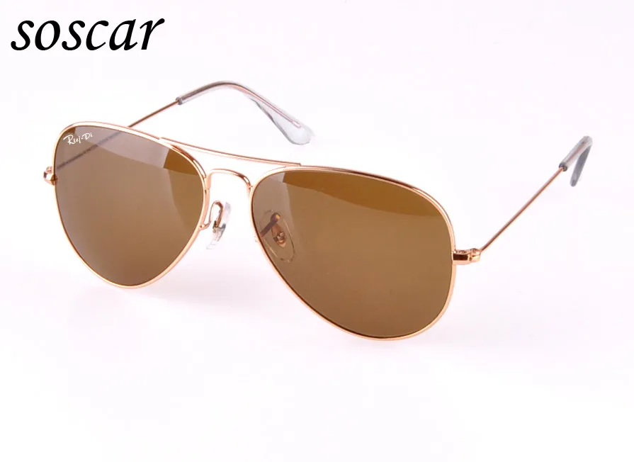 Whole-Pilot Sunglasses for Men Women Fashion Brand Designer Sunglasses Metal Frame Glass Lens UV400 Excellent Quality Sunglass2502