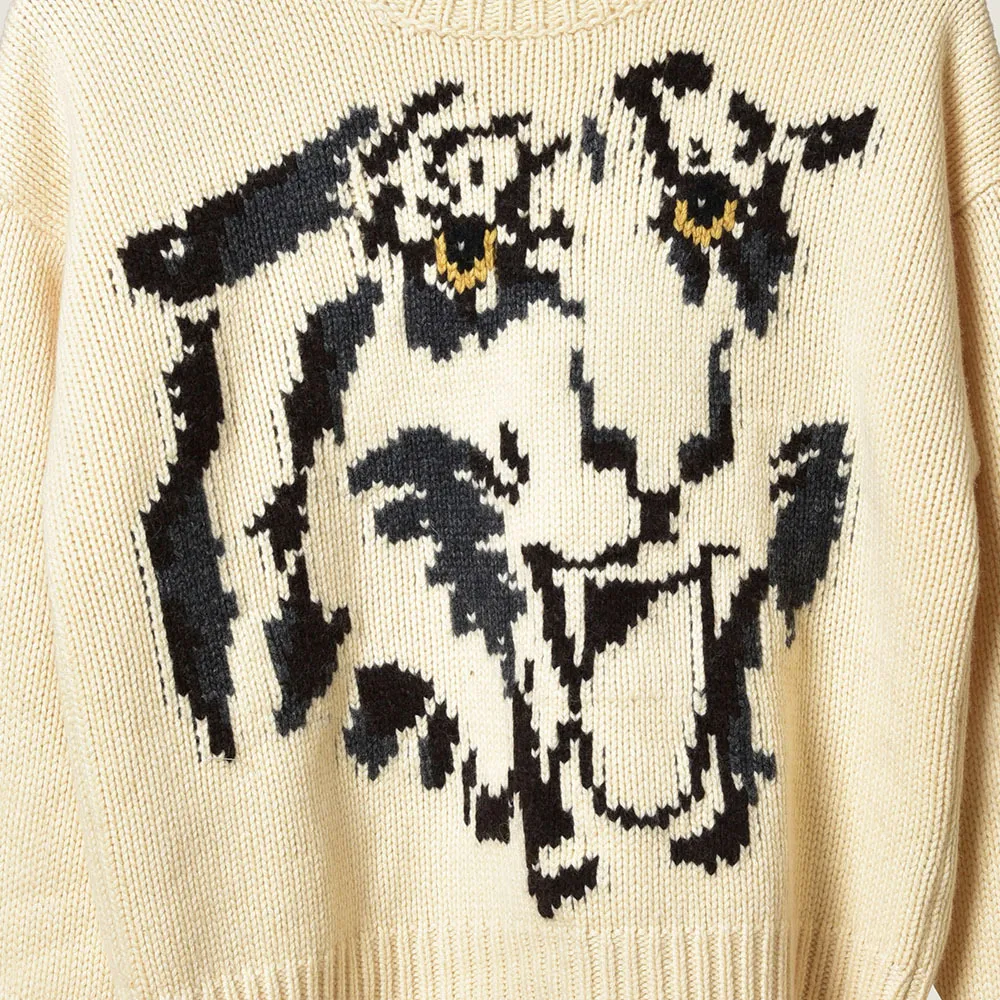 2019 herbst Winter Langarm Rundhals Retro Tiger Druck Gestrickte Pullover Pullover Frauen Mode Pullover D2616118