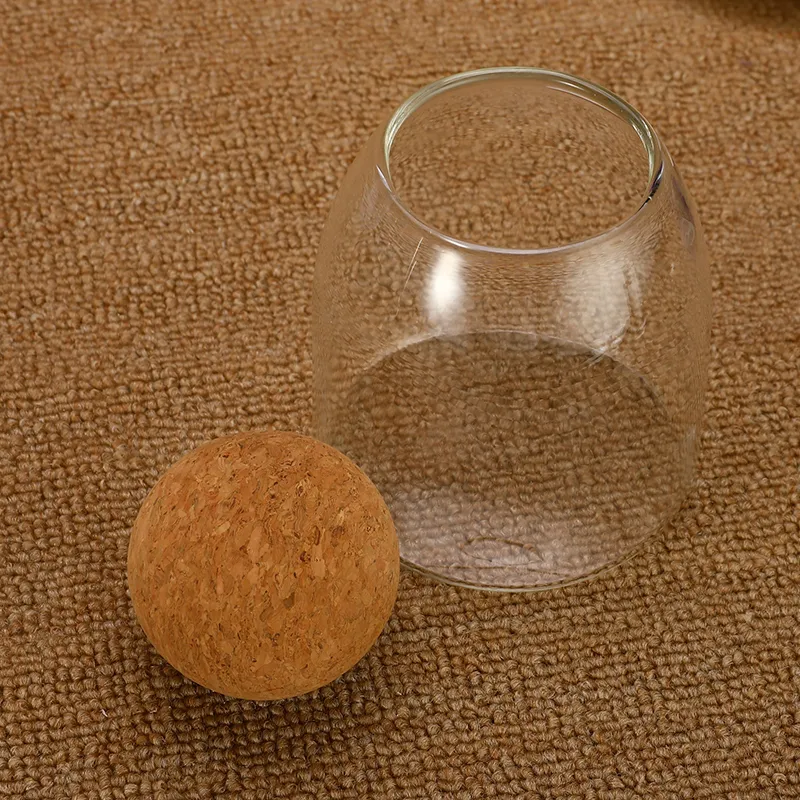 3 maat Transparante kruidenpot afgesloten opbergfles met ronde kurk metselaar Jar Tea Coffee opslagtank Food granen Container T5309230