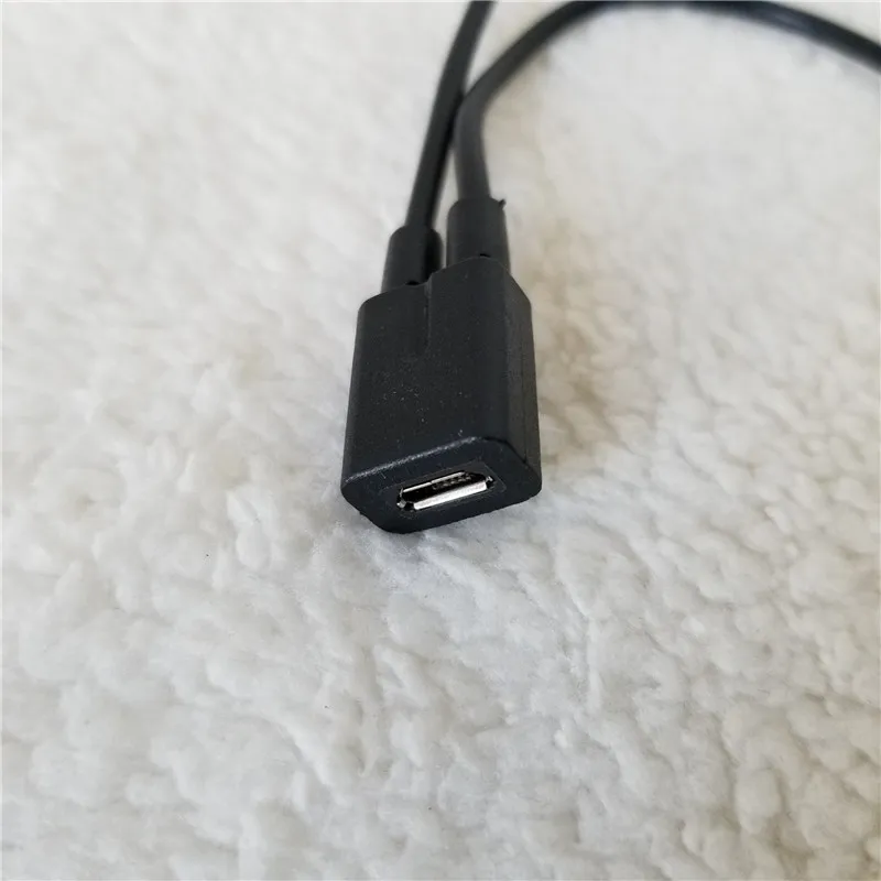 Micro USB женский до двойного кабеля адаптера с 1 до 2