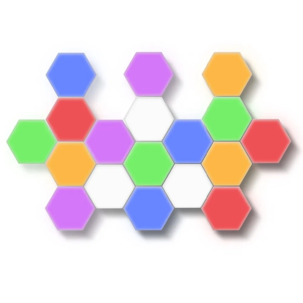 Colorful Quantum Lamp Led Hexagonal Lamps Modular Touch Sensitive Night Light Magnetic Hexagons Creative Decoration Wall Lampara303u