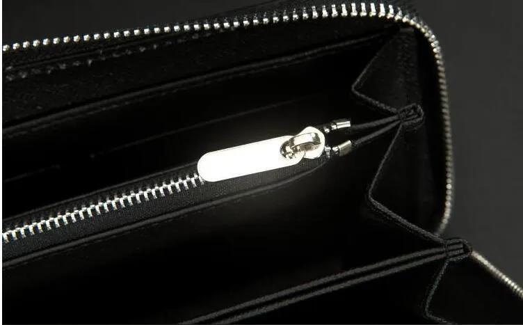 Designers blixtlås plånbok mjuk läder män kvinnliga ikoniska texturerade mode långa blixtlås plånböcker myntväskor kort höljeshållare298d