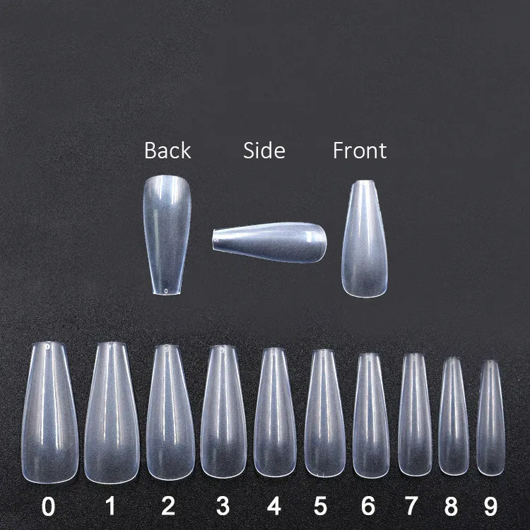 Nouveau 500 pièces Ballet Nails artificiels Conseils Professionnel Plein couverture Plein Coffin faux ongles Gourd Stiletto Manucure