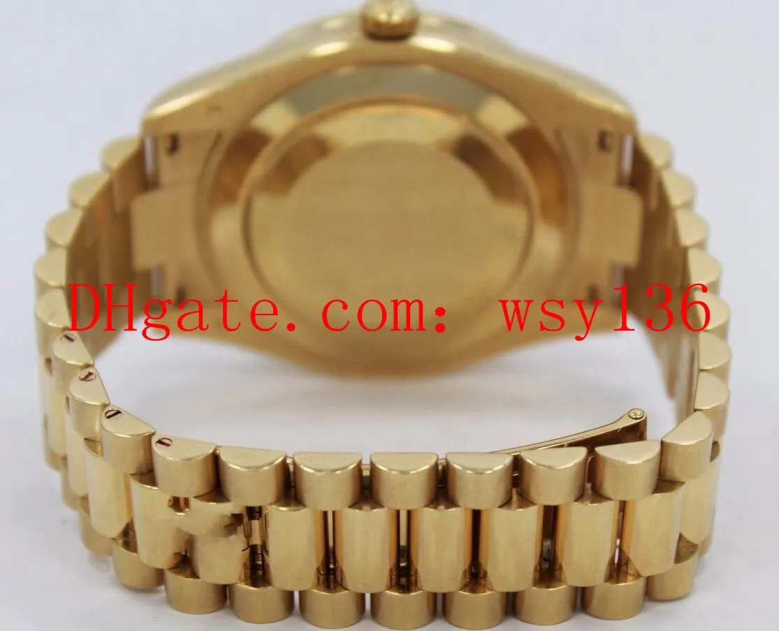 Luksusowe zegarki na nadgarstki męskie Day-Date II Presi 218238 18K żółte złote bagietki Diamond 36 mm Automatyczny ruch mechaniczny MENS253H