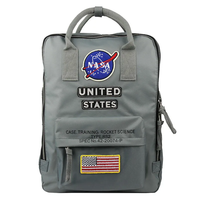 NASA 배낭 19SS 국기 디자이너 백팩 남성 여성 디자인 가방 유니에 렉스 학생 Bags250J